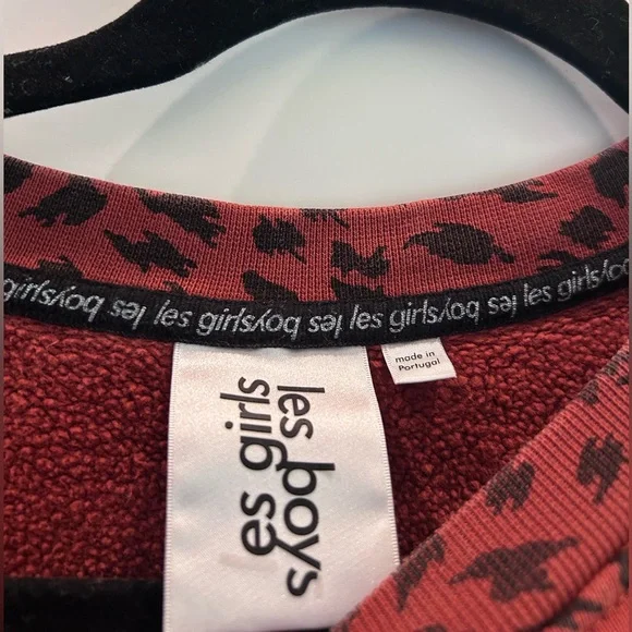 Leopard Crew Neck Sweater & Sweatpants les girls les boys matching set m - Picture 3 of 8